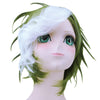 Short Straight Mixed Colors White Green Wig Cosplay for Kabaneri of The Iron Fortress Ikoma Figure