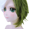 Short Straight Mixed Colors White Green Wig Cosplay for Kabaneri of The Iron Fortress Ikoma Figure