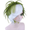 Short Straight Mixed Colors White Green Wig Cosplay for Kabaneri of The Iron Fortress Ikoma Figure