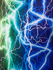 Hooded 3D Colorful Lightning Print Hoodie