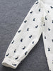 Casual Long Sleeve Rabbit Print Tunic Shirt