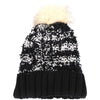 Stylish Color Block Letter Print Venonat Ladies Warm Plush Knitted Hat