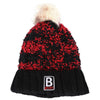 Stylish Color Block Letter Print Venonat Ladies Warm Plush Knitted Hat