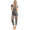 Stylish Hooded Allover Camouflage Cut Out Jumpsuit for Women