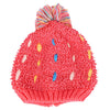 ZhenYueQi Winter Warm Mixed Color Knitted Hats Fluffy Plush Beanie Street Chic for Women