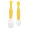 REIZBABY Comfortable 2pcs Infant Baby BPA Free Available Two Ends Soft Head Spoon