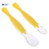 REIZBABY Comfortable 2pcs Infant Baby BPA Free Available Two Ends Soft Head Spoon