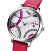 VILAM V1057L Women Quartz Watch Date Display Leather Band 3ATM Female Wristwatch