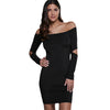 Off Shoulder Cut Out Short Cocktail Dress with Sleeves