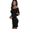 Off Shoulder Cut Out Short Cocktail Dress with Sleeves
