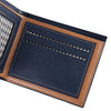 Stripe Pattern Letter Embellishment Open Horizontal Wallet for Men
