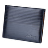 Stripe Pattern Letter Embellishment Open Horizontal Wallet for Men