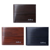 Stripe Pattern Letter Embellishment Open Horizontal Wallet for Men