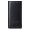 Lichee Pattern Solid Color Letter Open Soft Vertical Long Wallet for Men