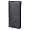 Lichee Pattern Solid Color Letter Open Soft Vertical Long Wallet for Men