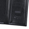 Lichee Pattern Solid Color Letter Open Soft Vertical Long Wallet for Men