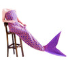 Charming Mermaid Shape Geometric Design Small Pocket Pattern Blanket