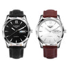 GUANQIN GJ16034 Male Auto Mechanical Watch Luminous Date Day Genuine Leather Band Wristwatch