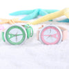 MINGZAN 6222 Women Quartz Watch Tower Pattern Dial Daily Water Resistance Female Wristwatch