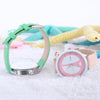 MINGZAN 6222 Women Quartz Watch Tower Pattern Dial Daily Water Resistance Female Wristwatch