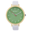 MINGZAN 6207 Women Quartz Watch Stereo Scales Leather Band Female Wristwatch