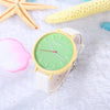 MINGZAN 6207 Women Quartz Watch Stereo Scales Leather Band Female Wristwatch