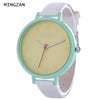 MINGZAN 6207 Women Quartz Watch Stereo Scales Leather Band Female Wristwatch