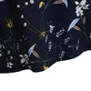 Stylish Bow Tie Decoration Collar Flare Sleeve Floral Print Loose Blouse for Ladies