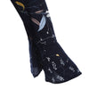 Stylish Bow Tie Decoration Collar Flare Sleeve Floral Print Loose Blouse for Ladies