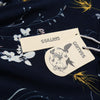Stylish Bow Tie Decoration Collar Flare Sleeve Floral Print Loose Blouse for Ladies