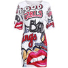 Plus Size Funny Print T Shirt Dress