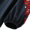 Round Neck Lantern Sleeve Embroidered Dress