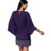 Chiffon Rhinestone Embellished Bell Sleeve Dress