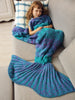 Warmth Knitted Fish Scales Mermaid Blanket For Kids