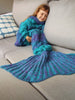 Warmth Knitted Fish Scales Mermaid Blanket For Kids