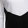 Fashion Round Collar Three Quarter Sleeve Color Block Bottom Dress for Ladies