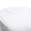 Fashion Round Collar Three Quarter Sleeve Color Block Bottom Dress for Ladies