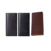 Lichee Pattern Solid Color Letter Open Soft Vertical Long Wallet for Men