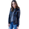 Women Chic Hooded Solid Color Detachable Sleeve Faux Leather Jacket