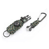 Outdoor Multifunctional Paracord Compass Bracelet Set with Whistle Thermometer Fishing Tool