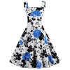 Square Neck Floral Print Sleeveless Dress