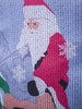 Crew Neck 3D Father Christmas and Roof Print T-Shirt