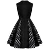 Polka Dot Sleeveless Knee Length Dress