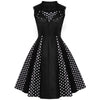 Polka Dot Sleeveless Knee Length Dress