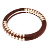 Winter Rhombus Design Warm Car Steering Wheel Cover