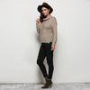 Fashion  Turtleneck Long Sleeve Pure Color Knitted Sweater for Ladies