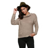 Fashion  Turtleneck Long Sleeve Pure Color Knitted Sweater for Ladies