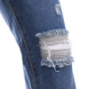 Women Fresh Distressed Ripped Loose-fitted Pencil Jeans