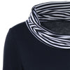 Pinstriped Patchwork Pockets Design Tee