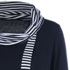 Pinstriped Patchwork Pockets Design Tee